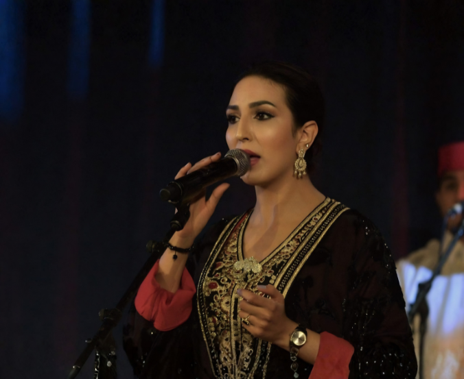 Souhaila Sahraoui at the Melhoun Anthology recording session
